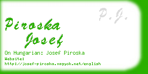 piroska josef business card